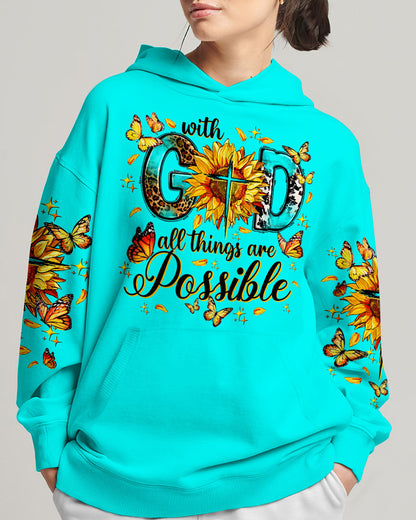 With God All Things Are Possible Women's All Over Print Shirt - Ty0407234