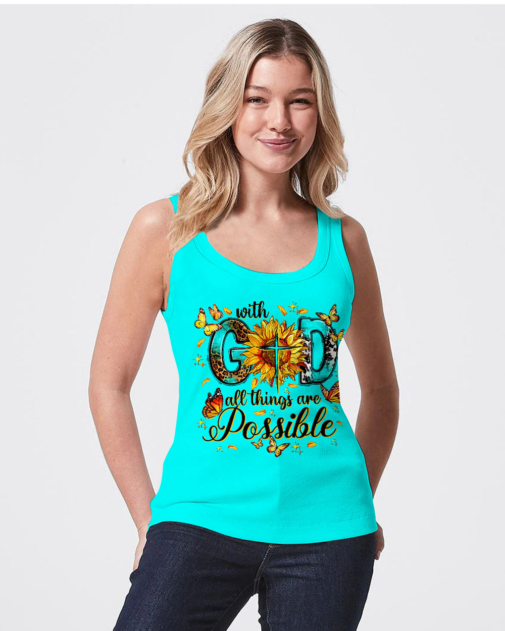 With God All Things Are Possible Women's All Over Print Shirt - Ty0407234