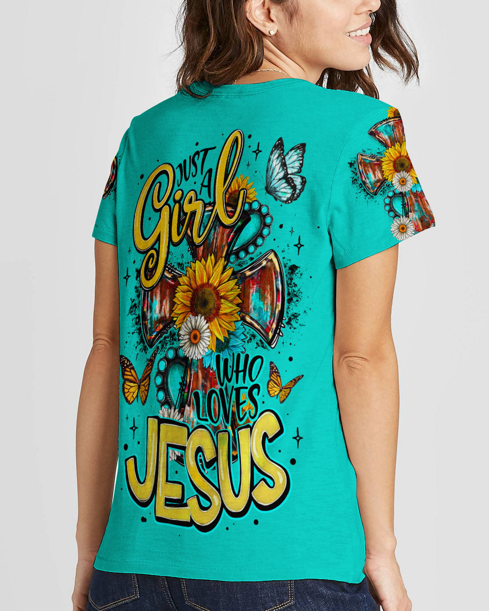 Just A Girl Who Loves Jesus Women's All Over Print Shirt - Ty0707231