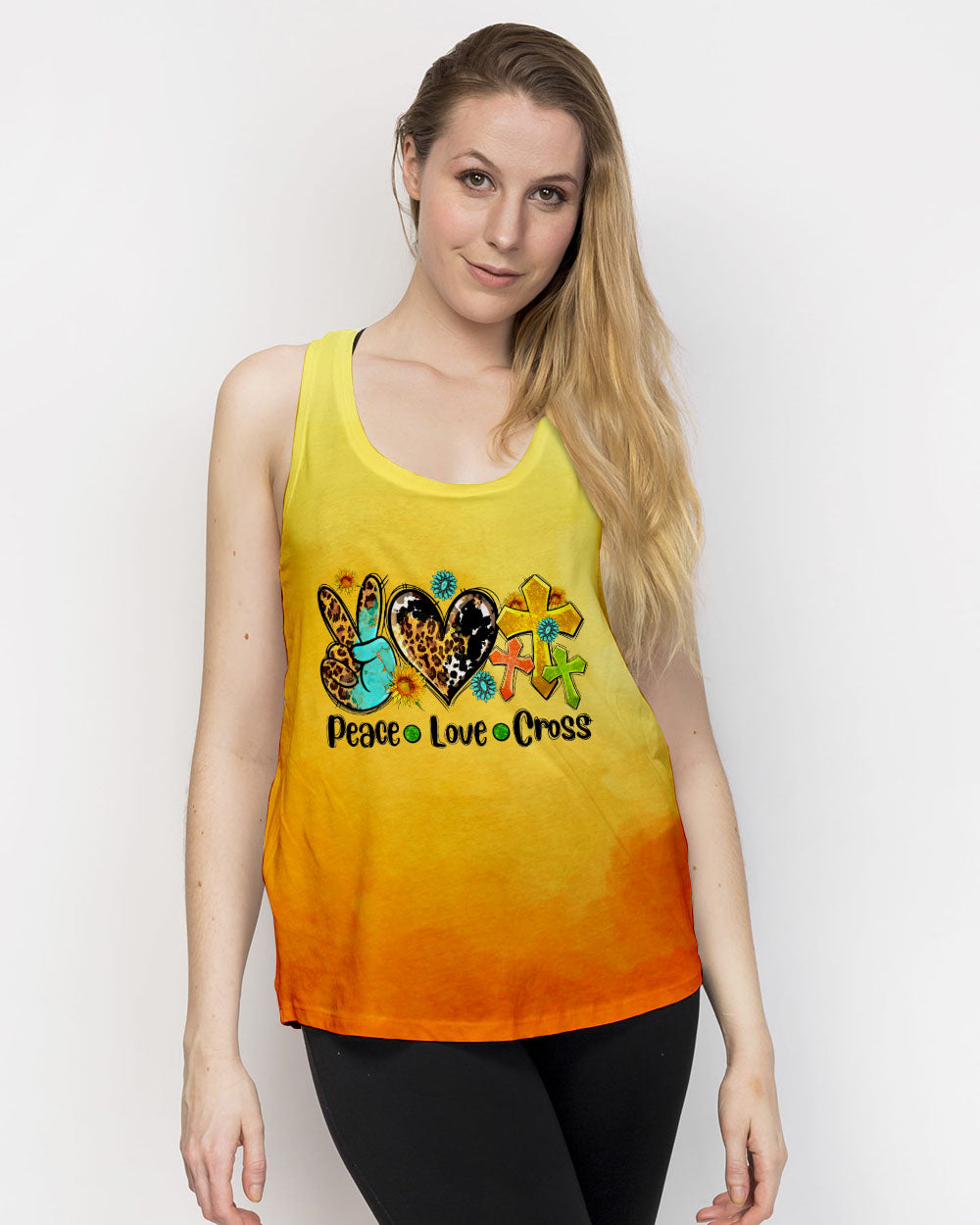 Peace Love Cross Women's All Over Print Shirt - Ty0707232