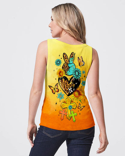 Peace Love Cross Women's All Over Print Shirt - Ty0707232