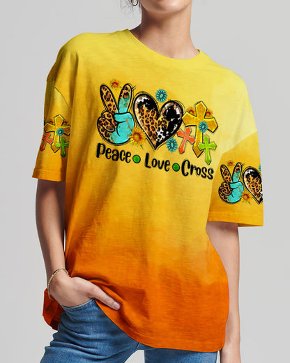 Peace Love Cross Women's All Over Print Shirt - Ty0707232