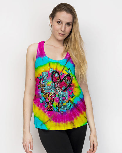 Love Cross Tie Dye Women's All Over Print Shirt - Ty1007232