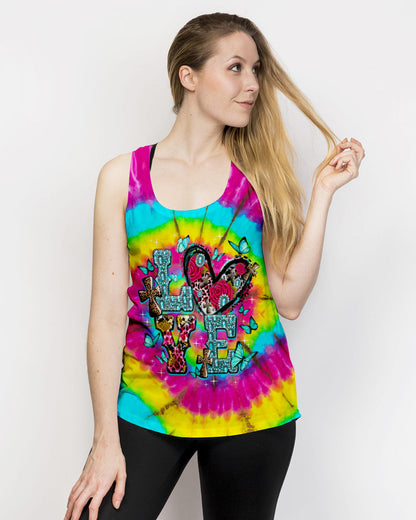 Love Cross Tie Dye Women's All Over Print Shirt - Ty1007232