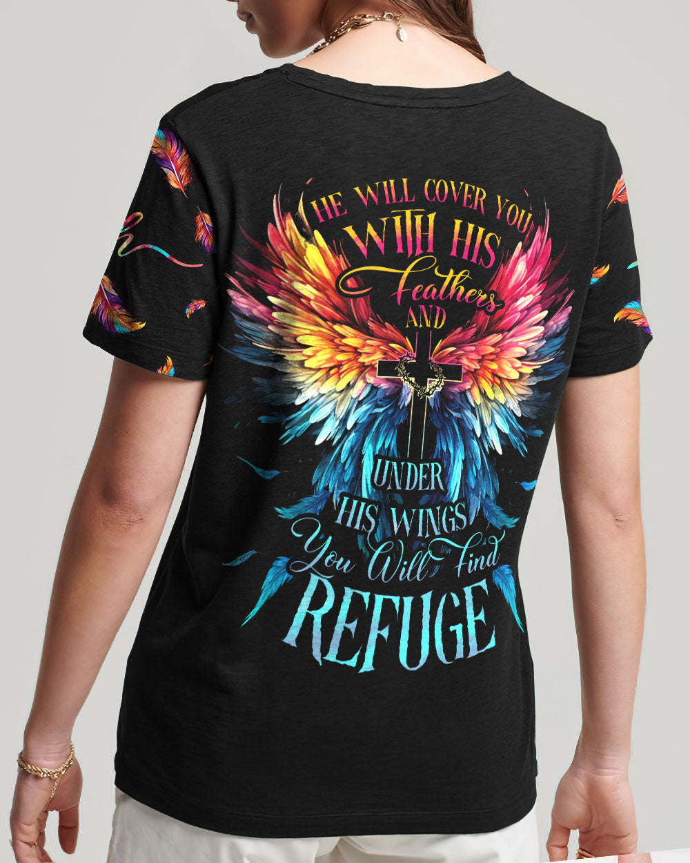 He Will Cover You With His Feathers Women's All Over Print Shirt - Tytd0507232