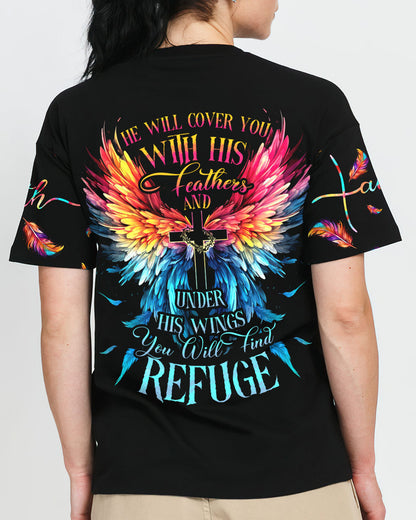 He Will Cover You With His Feathers Women's All Over Print Shirt - Tytd0507232