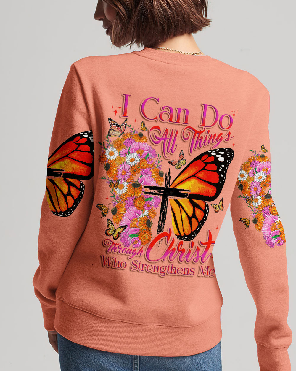 I Can Do All Things Butterfly Women's All Over Print Shirt - Tytd0607232