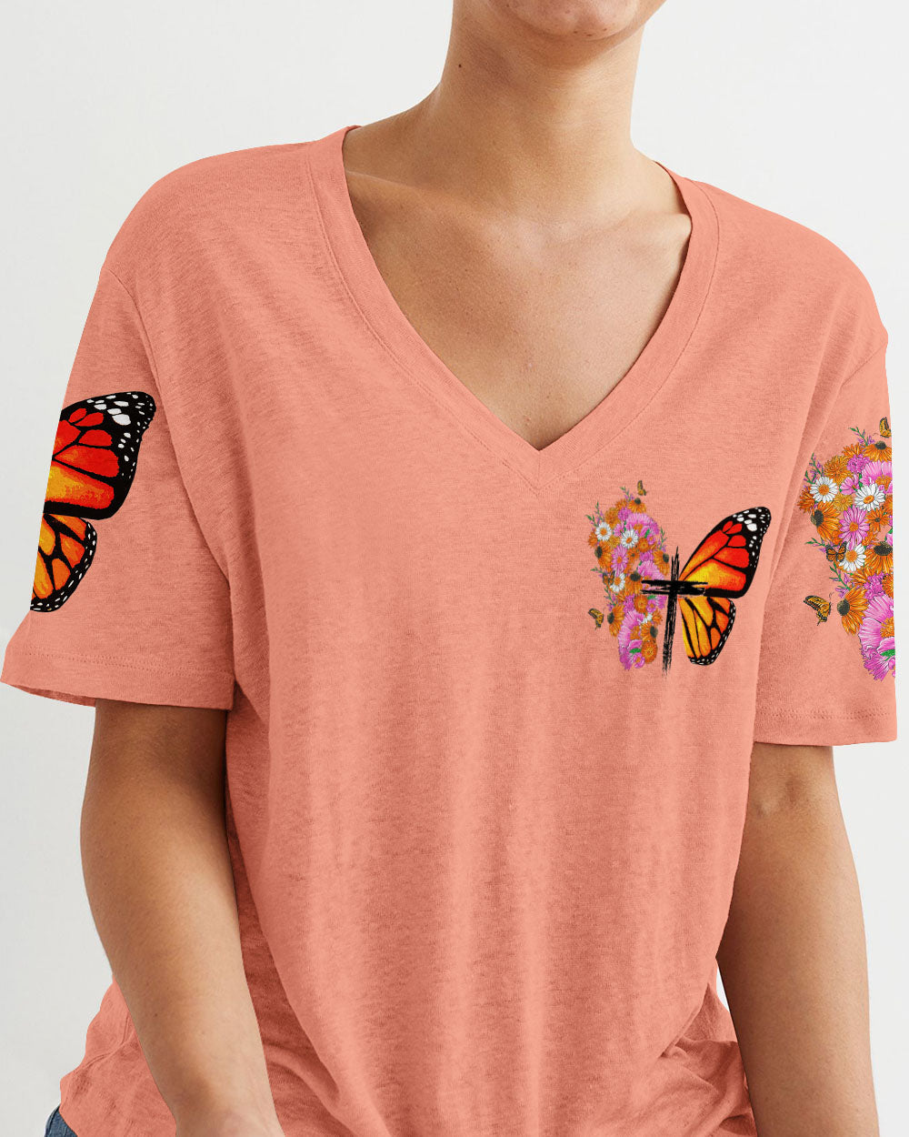 I Can Do All Things Butterfly Women's All Over Print Shirt - Tytd0607232