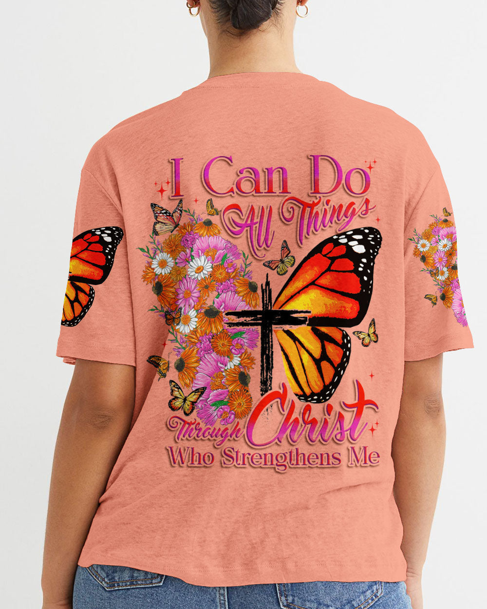 I Can Do All Things Butterfly Women's All Over Print Shirt - Tytd0607232