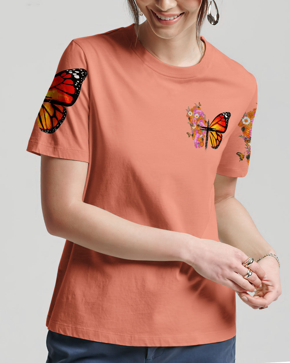 I Can Do All Things Butterfly Women's All Over Print Shirt - Tytd0607232