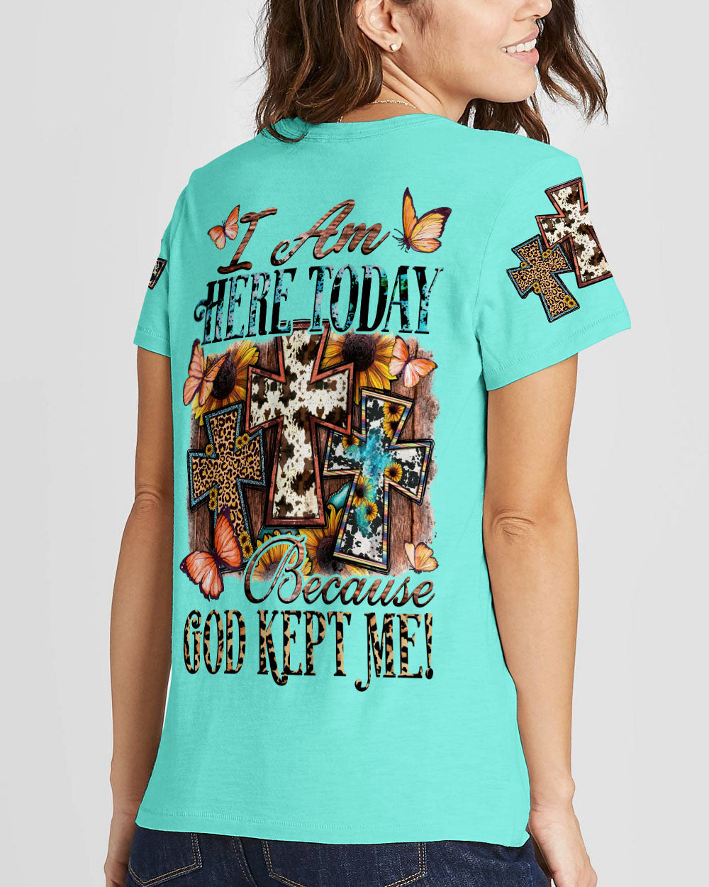 God Kept Me Women's All Over Print Shirt - Tytd1007231