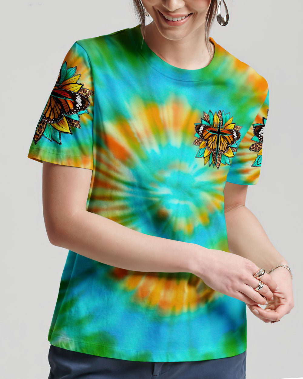 Y'all Need Jesus Tie Dye Women's All Over Print Shirt - Tytd1007235