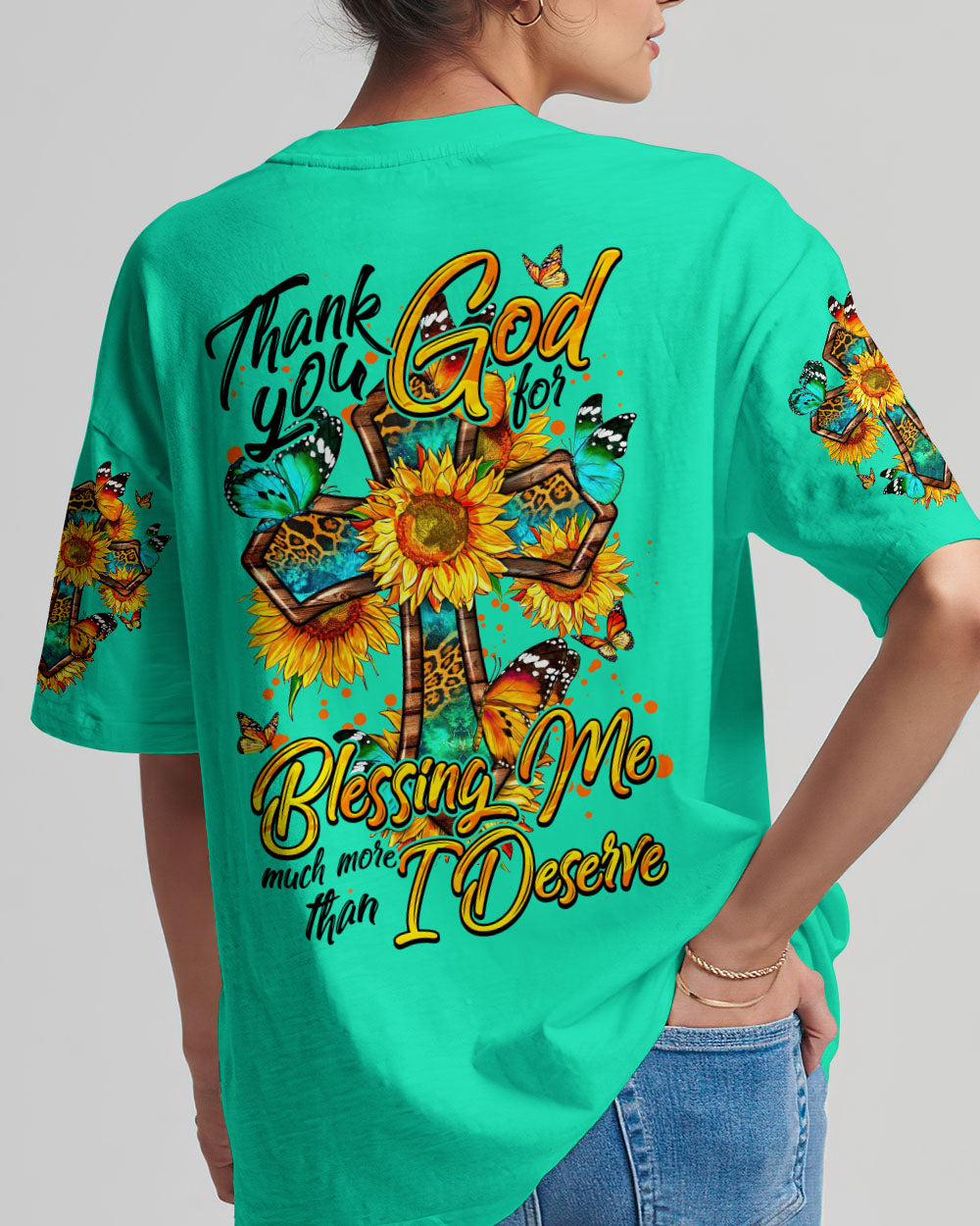 Thank You God For Blessing Me Women's All Over Print Shirt - Tytm0407232