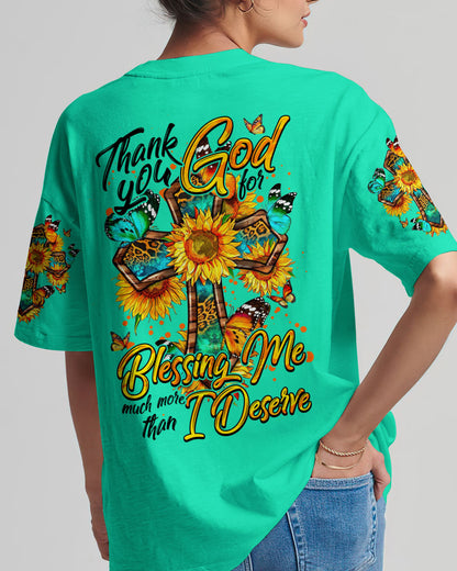 Thank You God For Blessing Me Women's All Over Print Shirt - Tytm0407232