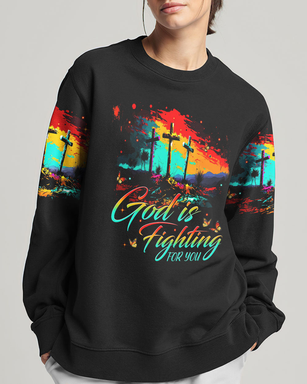 God Is Fighting For You Women's All Over Print Shirt - Tytm0707231