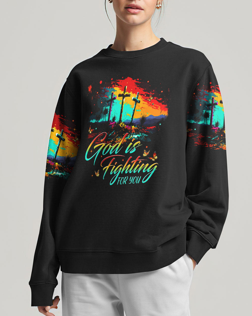 God Is Fighting For You Women's All Over Print Shirt - Tytm0707231