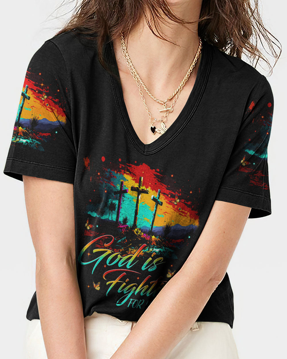 God Is Fighting For You Women's All Over Print Shirt - Tytm0707231