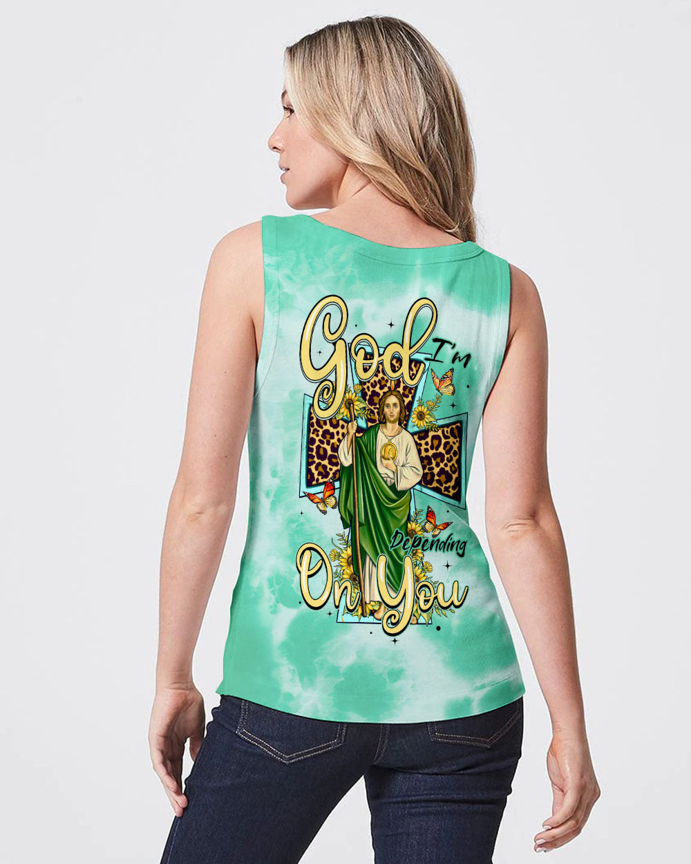 God I'm Depending On You Tie Dye Women's All Over Print Shirt - Tytm1007231