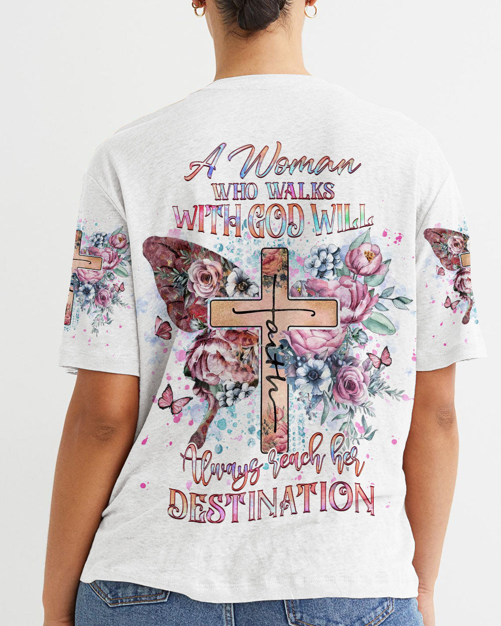 A Woman Who Walks With God Women's All Over Print Shirt - Yhhg0507233