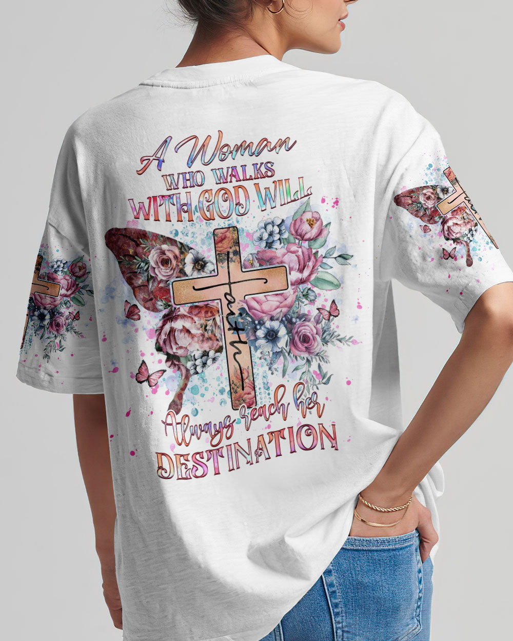 A Woman Who Walks With God Women's All Over Print Shirt - Yhhg0507233