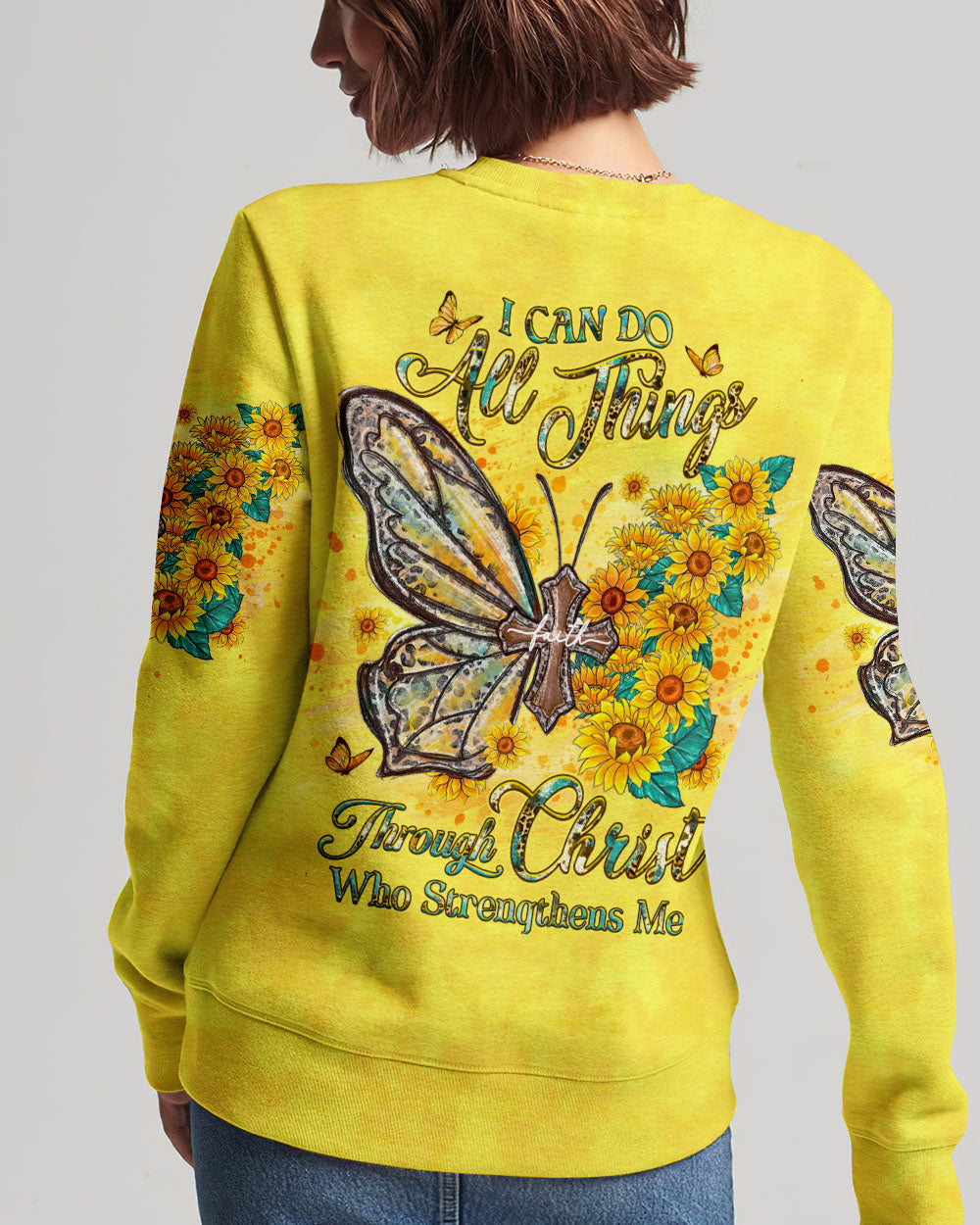 I Can Do All Things Butterfly Women's All Over Print Shirt - Yhhg1107233