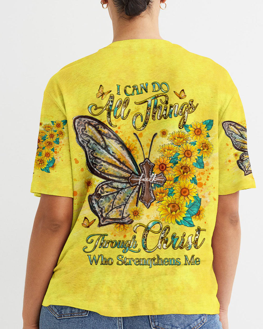 I Can Do All Things Butterfly Women's All Over Print Shirt - Yhhg1107233