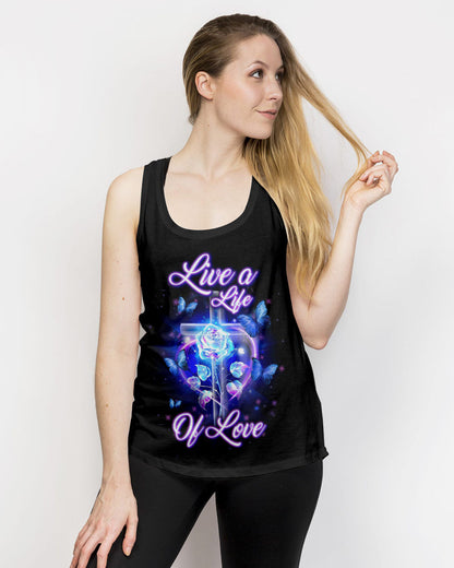 Live A Life Of Love Women's All Over Print Shirt - Yhln0307233