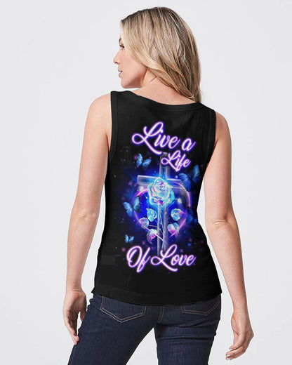 Live A Life Of Love Women's All Over Print Shirt - Yhln0307233