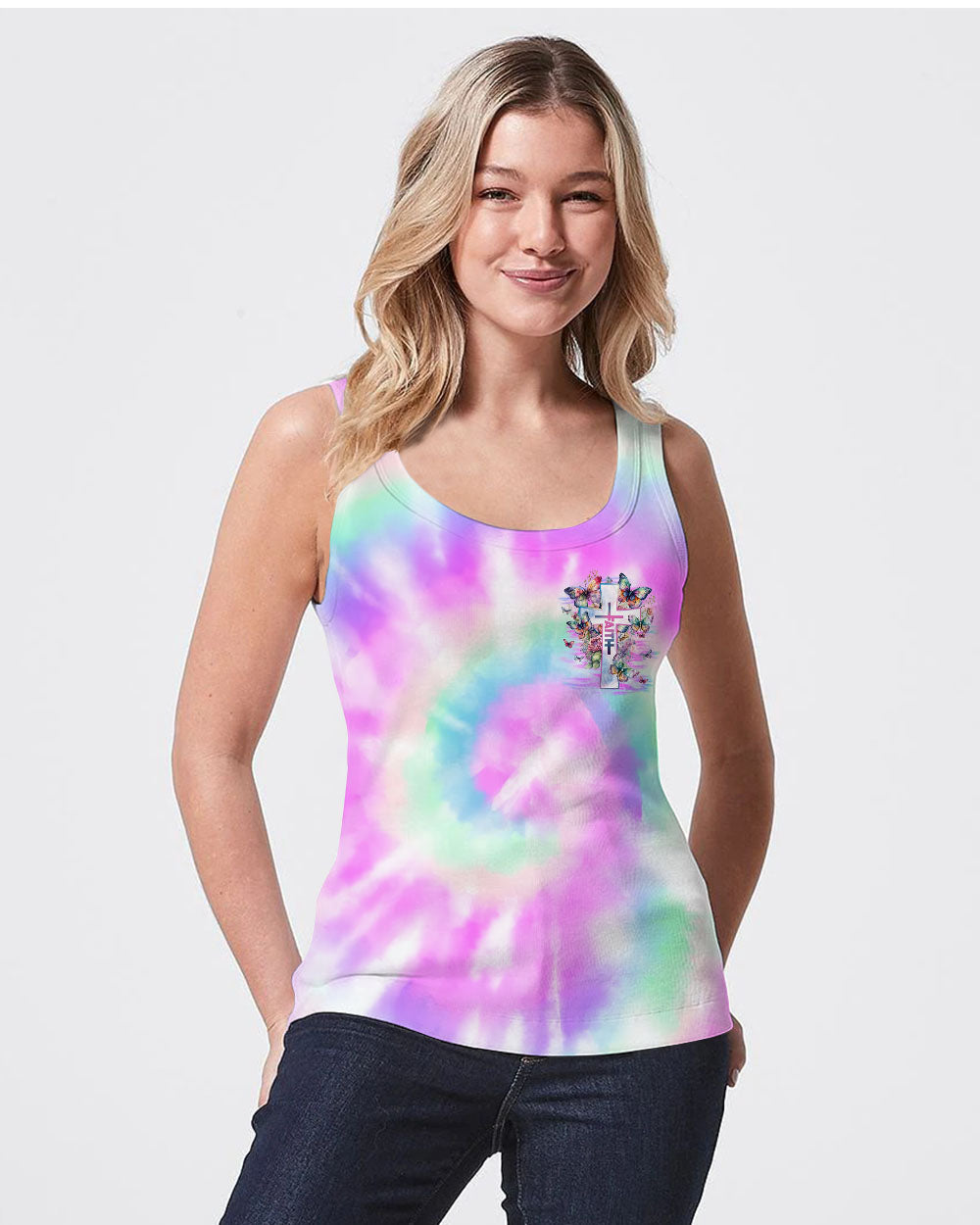 Just A Girl Who Loves Jesus Tie Dye Women's All Over Print Shirt - Yhln0707233