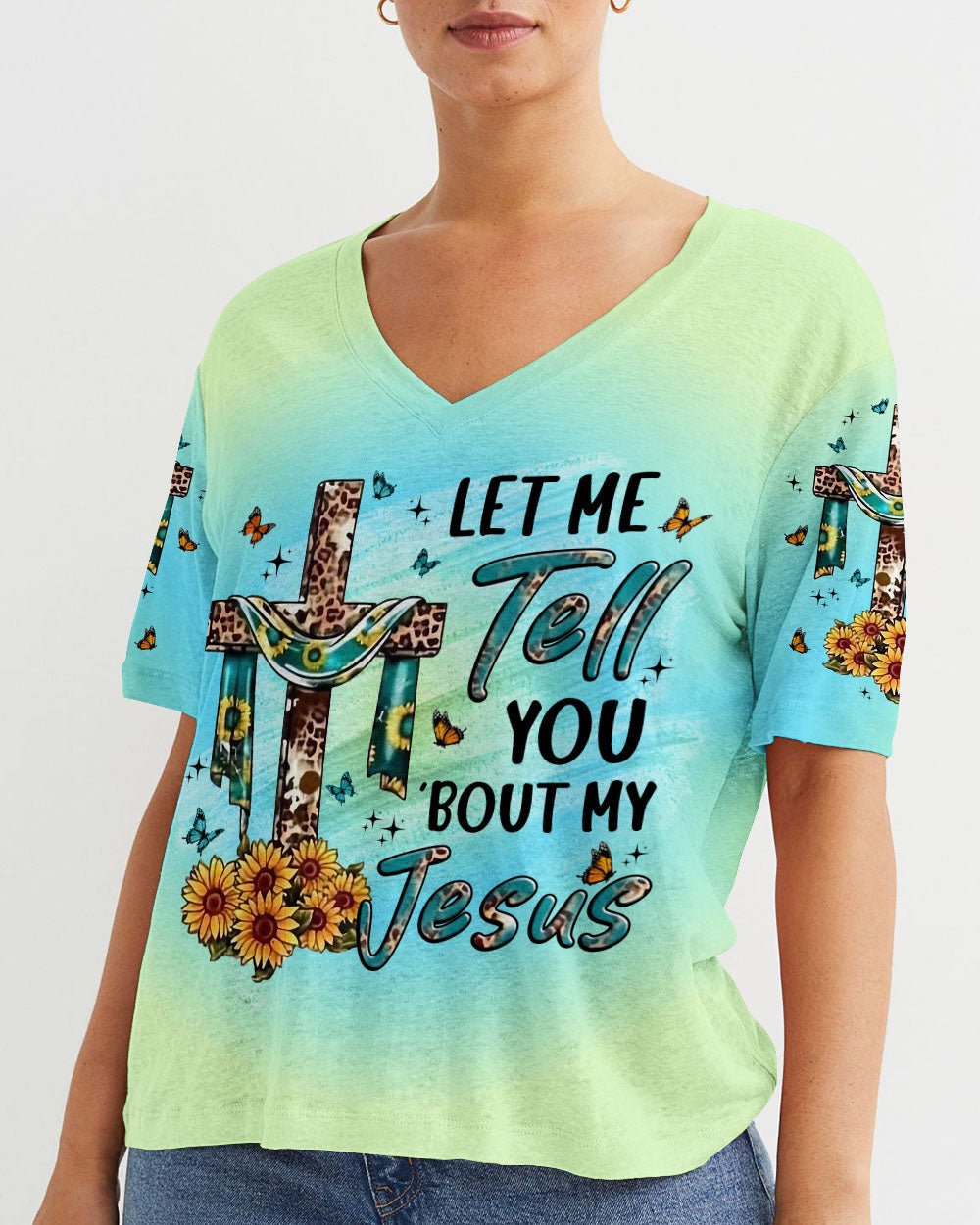 Let Me Tell You 'Bout My Jesus Women's All Over Print Shirt - Yhln1307234