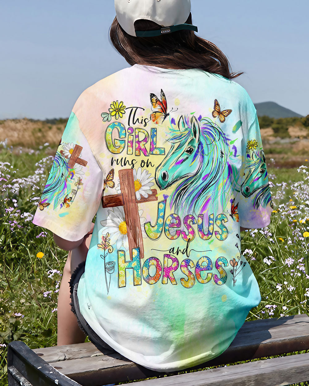 Runs On Jesus And Horses Women's All Over Print Shirt - Tlno2909233