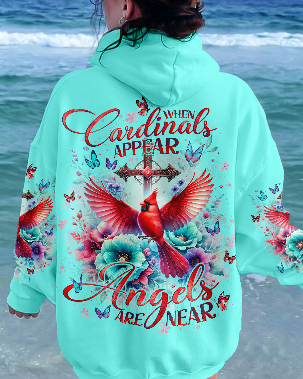 When Cardinals Appear Angels Are Near Women's All Over Print Shirt - Tlno1912234