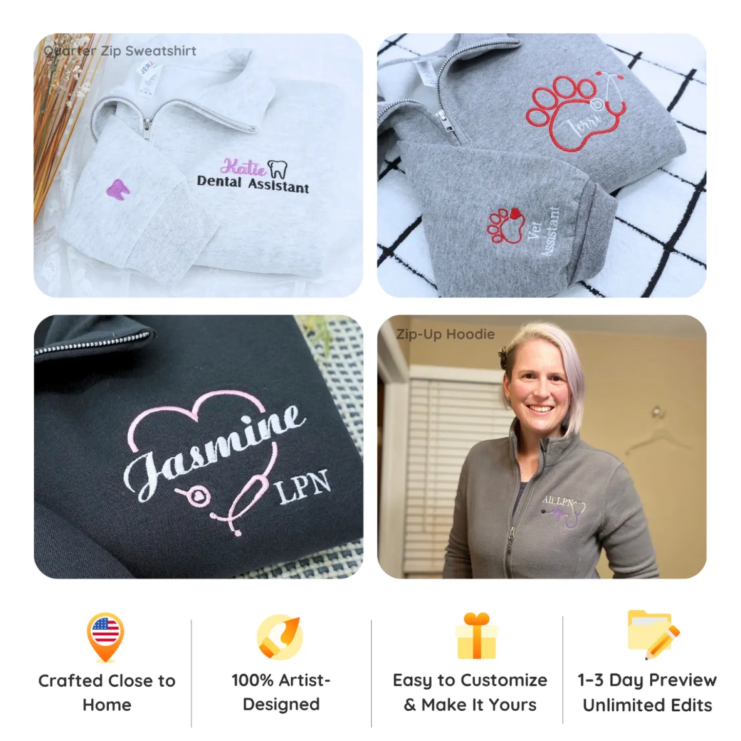 Custom Embroidered Radiology Jacket for Women - Personalized Gift for RT X-Ray Technicians