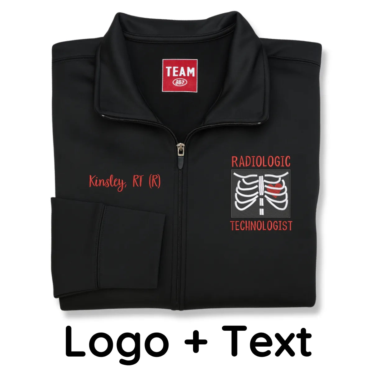 Custom Embroidered Radiology Jacket for Women - Personalized Gift for RT X-Ray Technicians