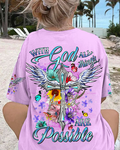 With God All Things Are Possible Women's All Over Print Shirt - Yhdu2807231