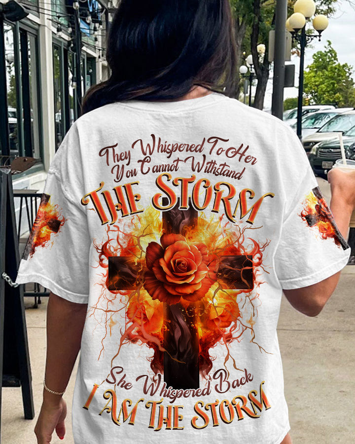 I Am The Storm Rose Cross Women's All Over Print Shirt - Tlnz1907234