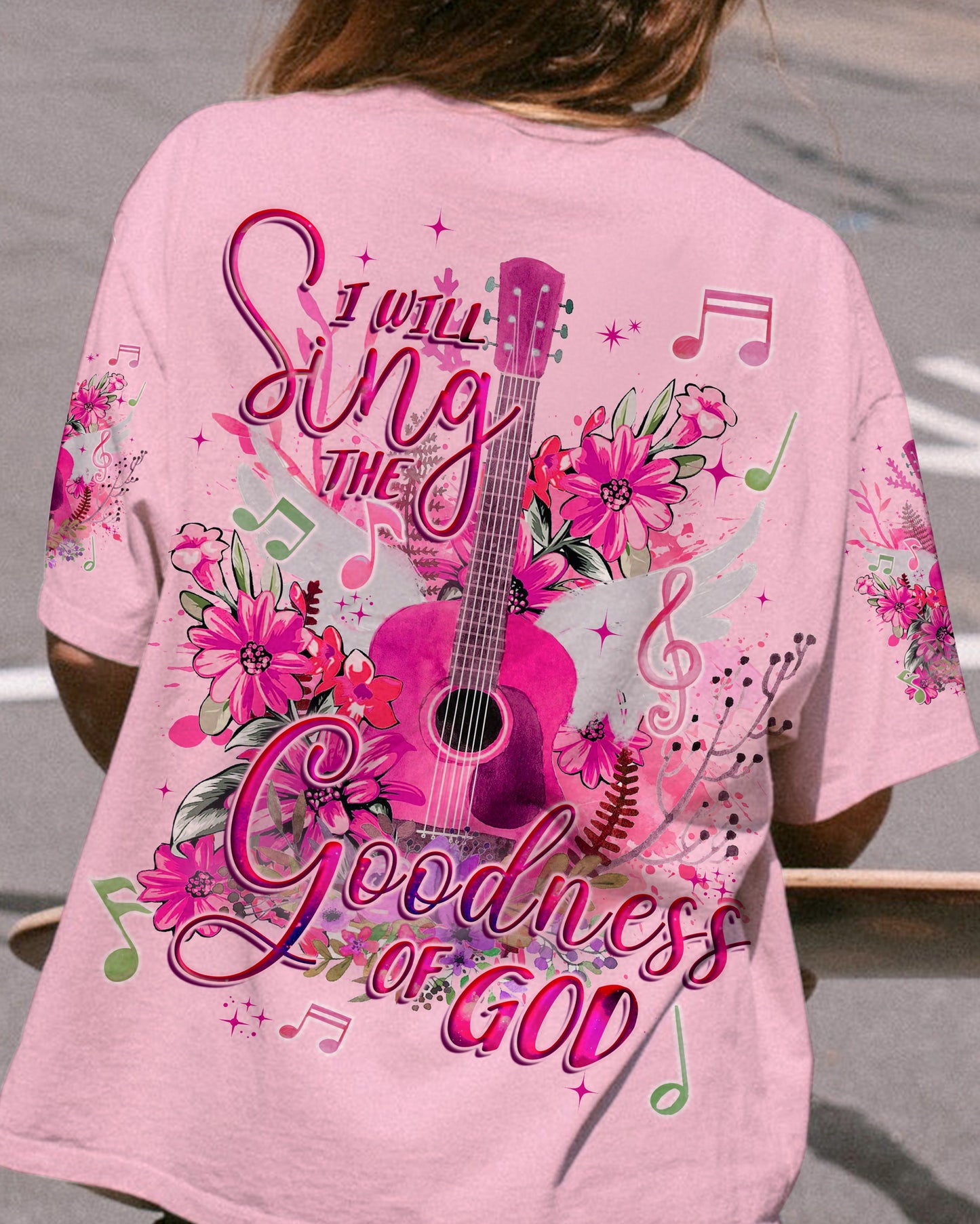 I Will Sing The Goodness Of God Guitar Women's All Over Print Shirt - Tyqy1110231