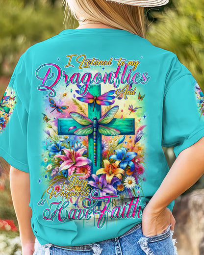 Have Faith Dragonflies Women's All Over Print Shirt - Tyqy3011231