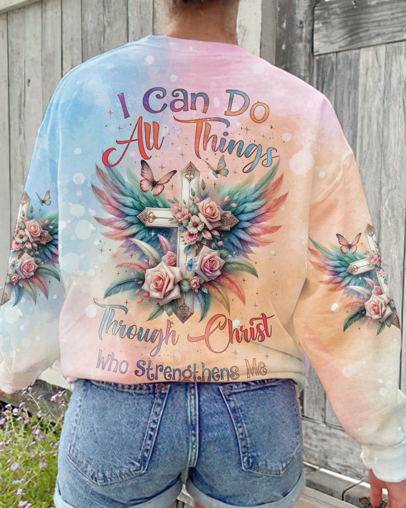 I Can Do All Things Through Christ Pastel Wings Women's All Over Print Shirt - Tlnz1710233