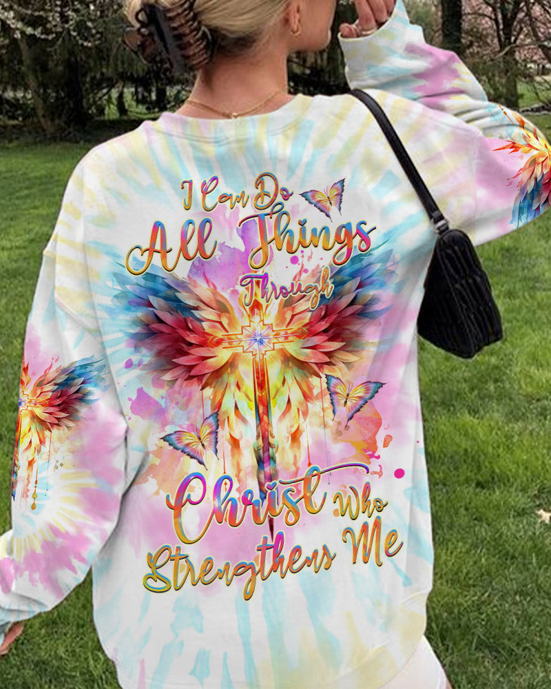 I Can Do All Things Through Christ Wings Colorful Women's All Over Print Shirt - Tlnz1110234