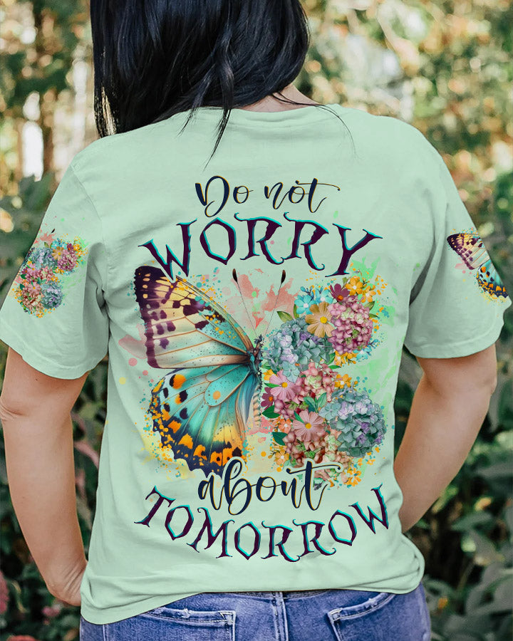 Do Not Worry About Tomorrow Butterfly Women's All Over Print Shirt - Tlnz1407236