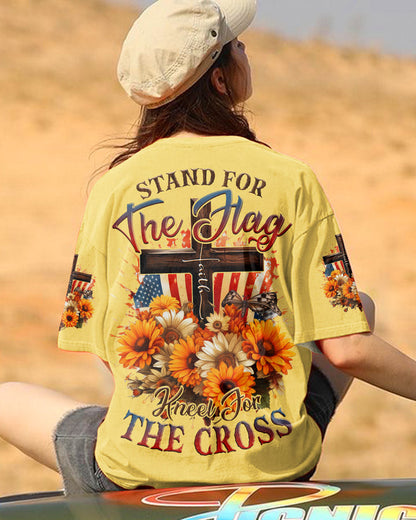 Stand For The Flag Kneel For The Cross Women's All Over Print Shirt - Tlnz0607233