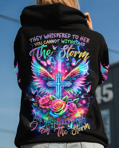 I Am The Storm Cross Rose Colorful Women's All Over Print Shirt - Tlnz1212234