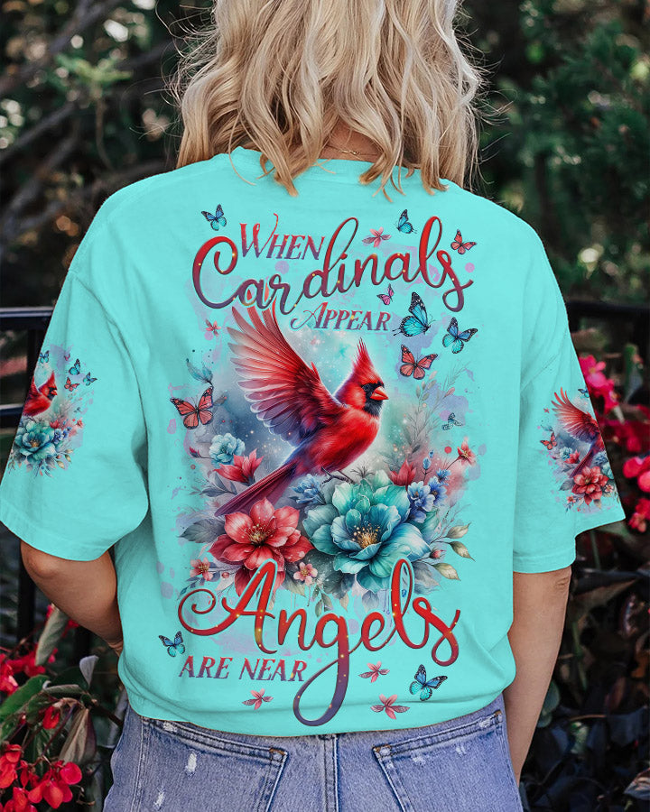 When Cardinals Appear Angels Are Near Women's All Over Print Shirt - Tlnz0712232