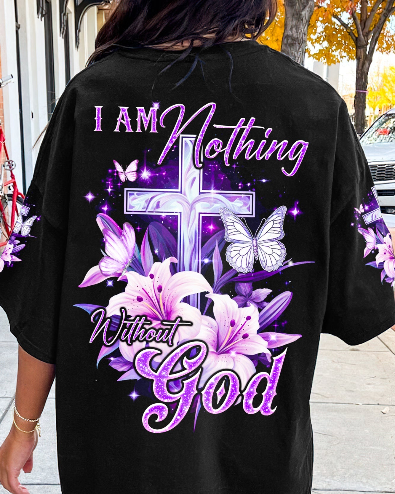 I Am Nothing Without God Women's All Over Print Shirt - Tyqy2410231