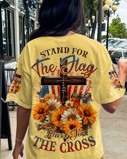 Stand For The Flag Kneel For The Cross Women's All Over Print Shirt - Tlnz0607233