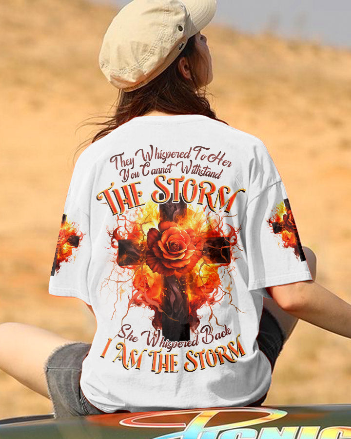 I Am The Storm Rose Cross Women's All Over Print Shirt - Tlnz1907234