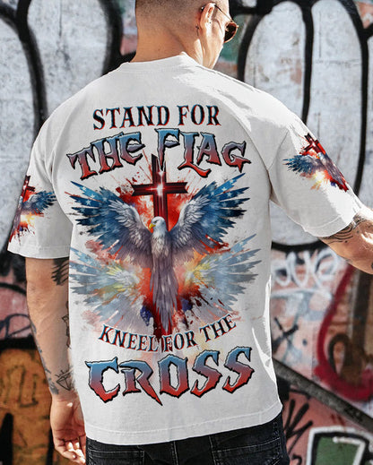 Stand For The Flag Kneel For The Cross Eagle Men's All Over Print Shirt - Tlnz1008239