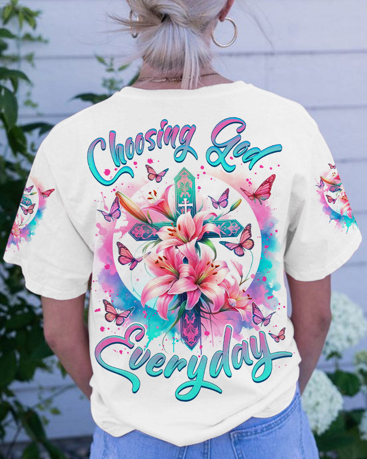 Choosing God Everyday Lilies Women's All Over Print Shirt - Tlnz0502244