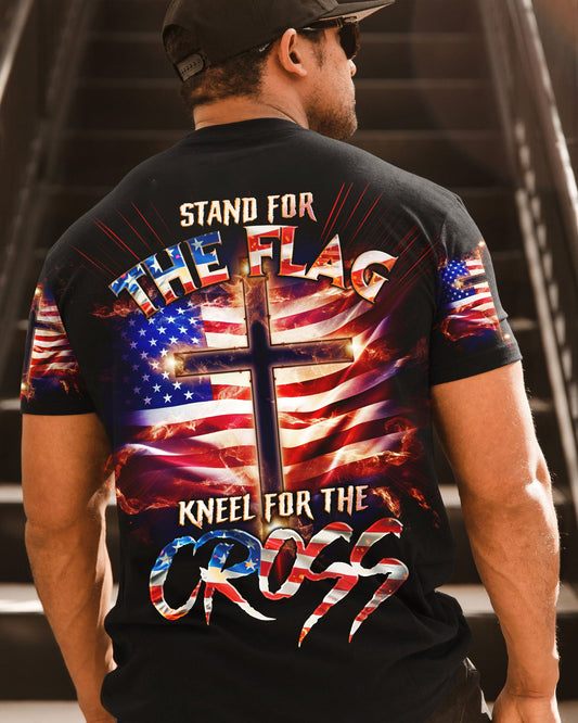 Stand For The Flag Kneel For The Cross Men's All Over Print Shirt - Tlno2407233